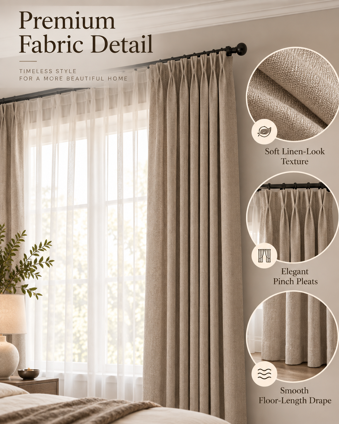 Velmorasa™ DayToNight Double Layer Curtain Set