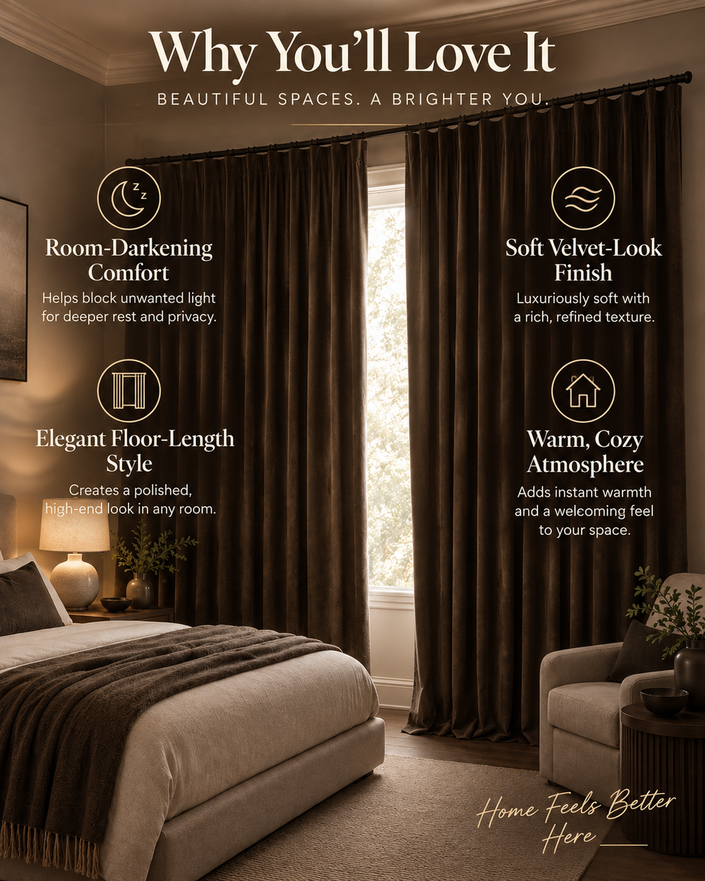 Velmorasa™ VelvetAura Luxury Drapes