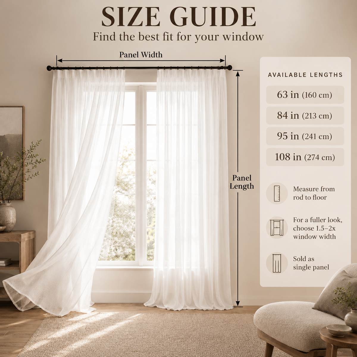 Velmorasa™ PureVeil Sheer Curtain Panels