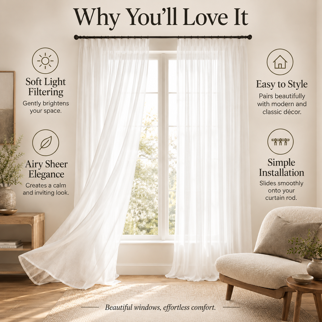 Velmorasa™ PureVeil Sheer Curtain Panels