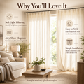 Velmorasa™ LinenGlow Light Filtering Curtains