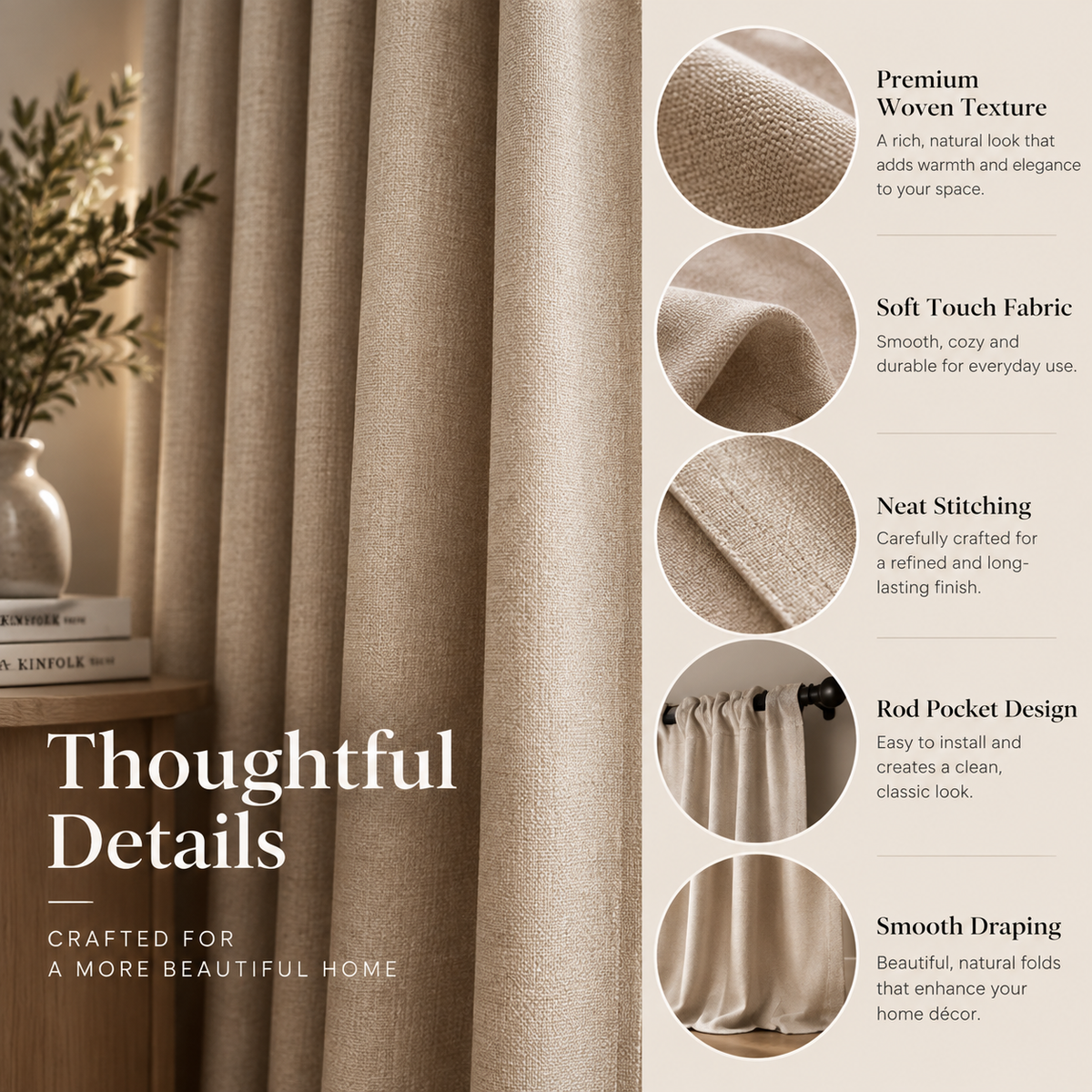 Velmorasa™ ThermaSoft Insulated Drapes