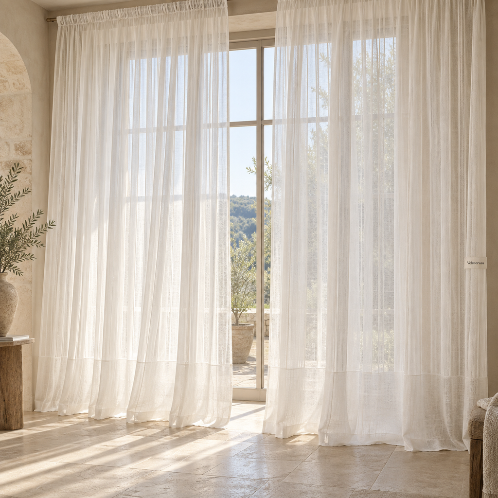 Velmorasa™ AeroVeil Channel Sheer Curtains