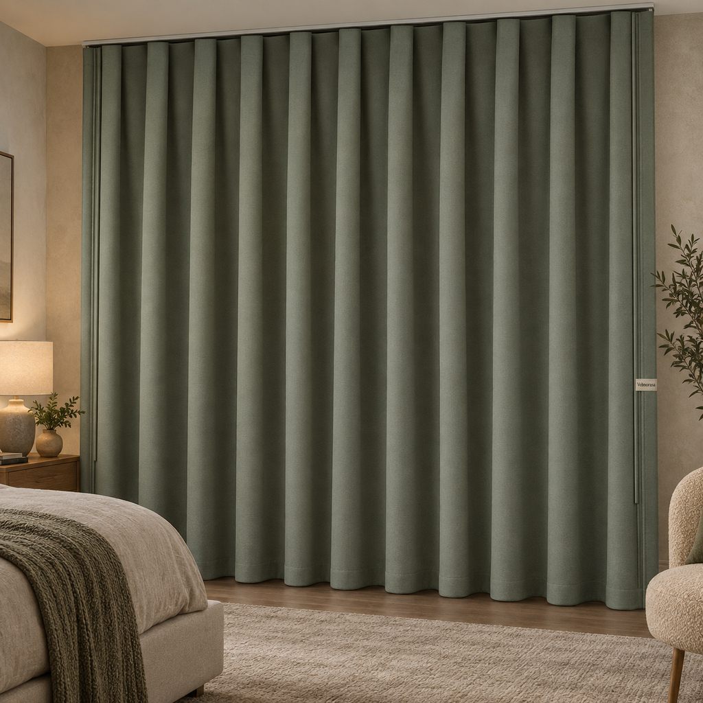 Velmorasa™ QuietRib Sage Blackout Curtains