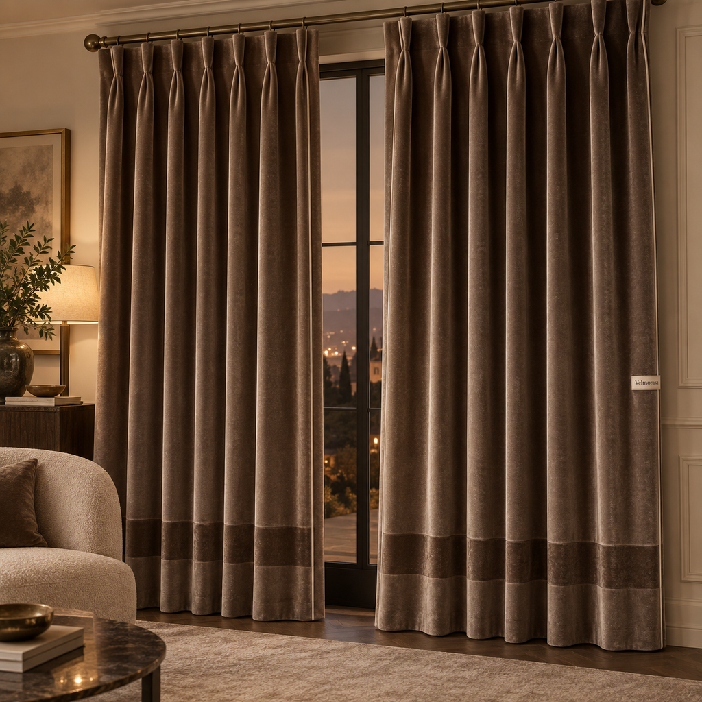 Velmorasa™ HaloWelt Cocoa Velvet Drapes