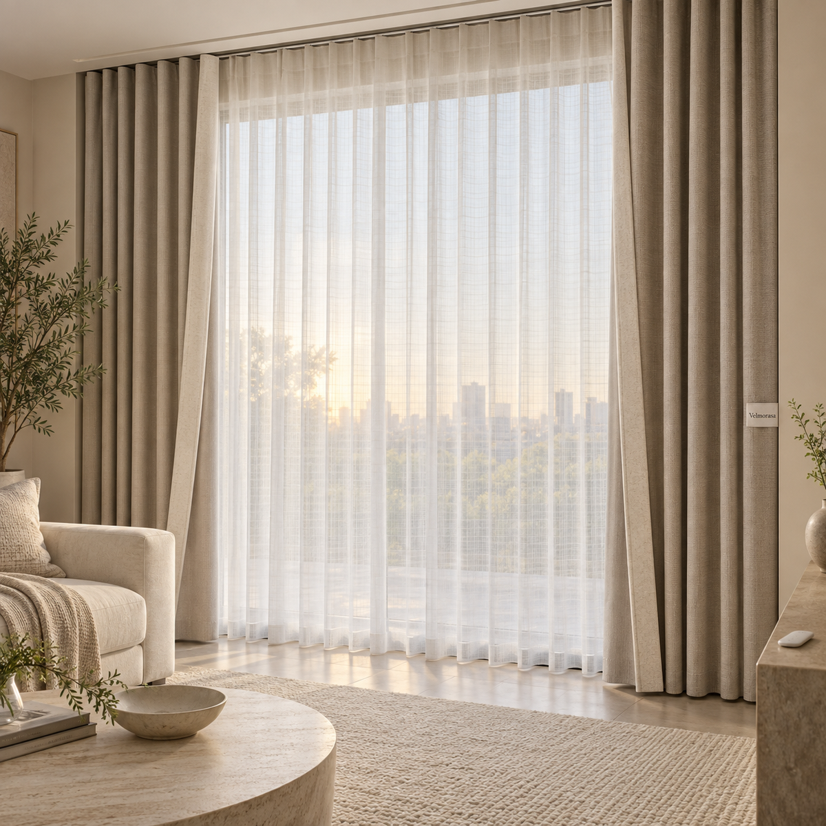 Velmorasa™ DuoGlide Day-to-Night Smart Curtains