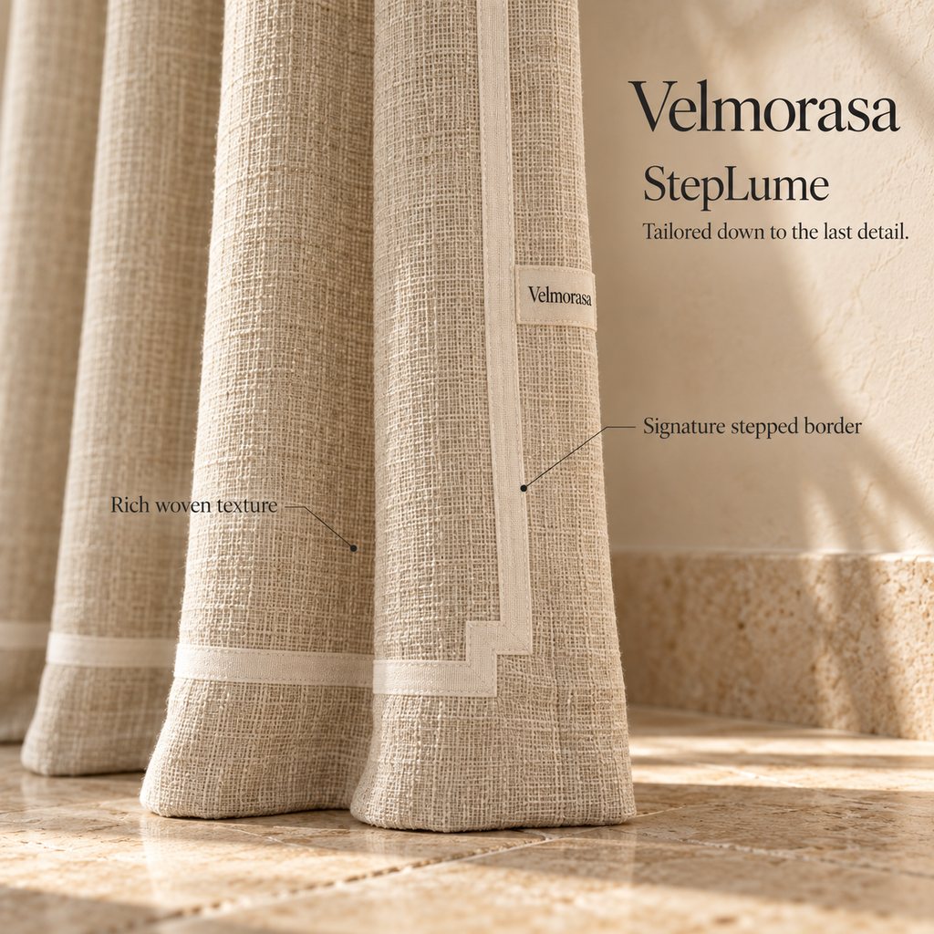 Velmorasa™ StepLume Tailored Linen Curtains
