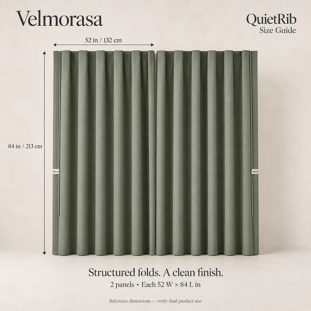 Velmorasa™ QuietRib Sage Blackout Curtains