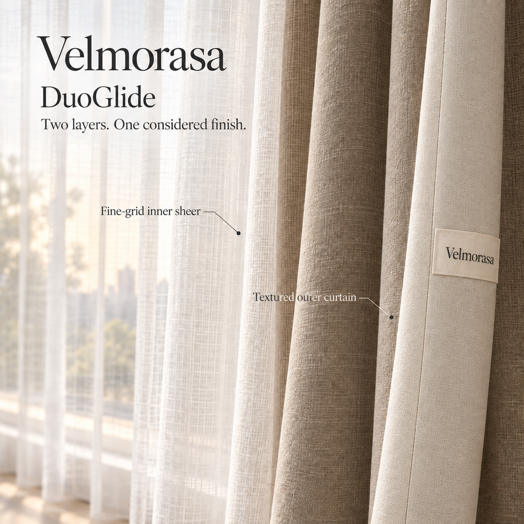 Velmorasa™ DuoGlide Day-to-Night Smart Curtains
