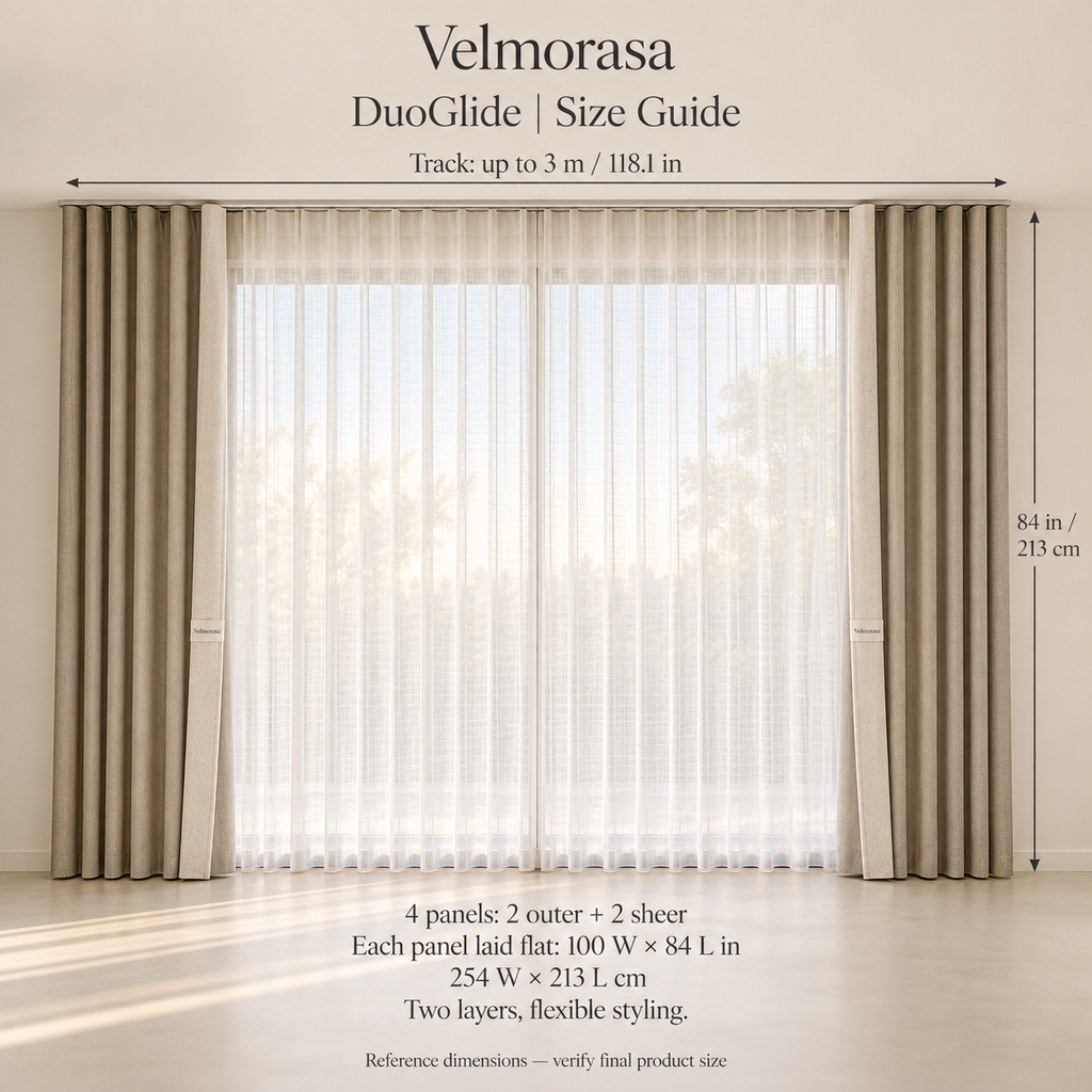 Velmorasa™ DuoGlide Day-to-Night Smart Curtains